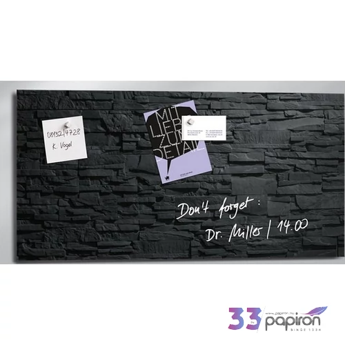 Mágneses üvegtábla SIGEL Artverum 46x91cm pala mintázat Prezentáció SIGEL GL149