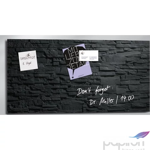 Mágneses üvegtábla SIGEL Artverum 46x91cm pala mintázat Prezentáció SIGEL GL149