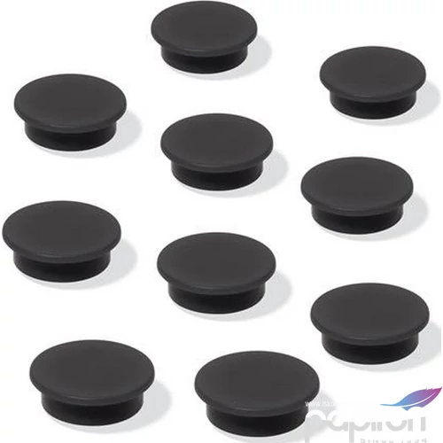 Táblamágnes 25mm Sigel fekete mágneses táblához 10db-os fekete Prezentáció SIGEL MU196