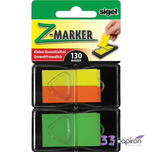 Jelölőcimke Sigel Z műanyag címke zöld/citrom-nara HN486