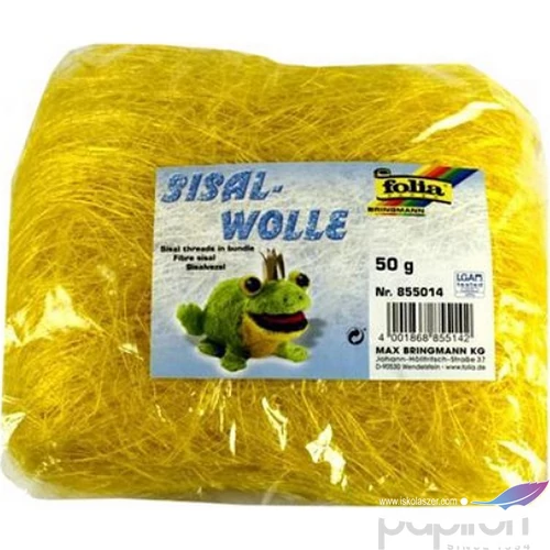 Sisal Folia gyapjú 50g banán sárga 