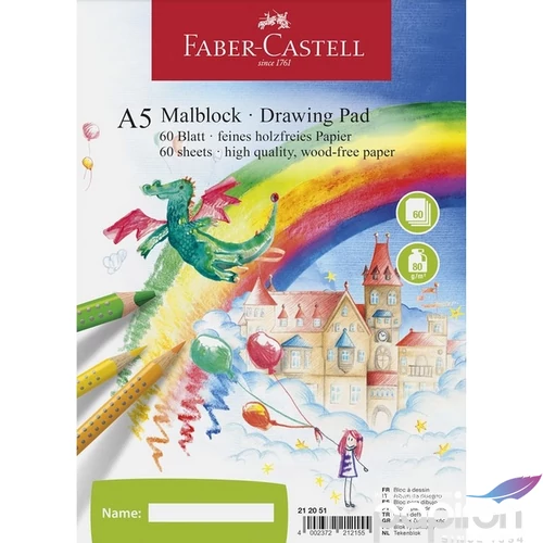 Faber Castell rajzfüzet A/5 FC-Rajzfüzet 80gr 60ív 212051