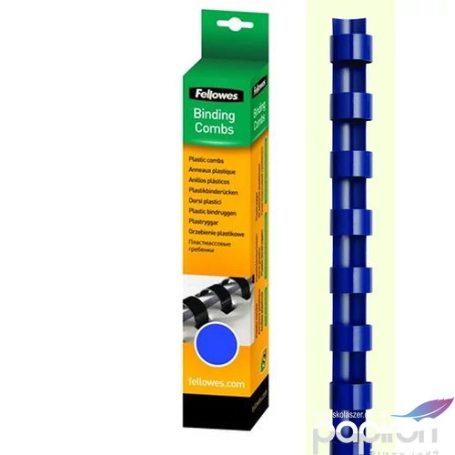 Spirál műanyag Fellowes 12 mm, 56-80 lap, 25 db, kék 