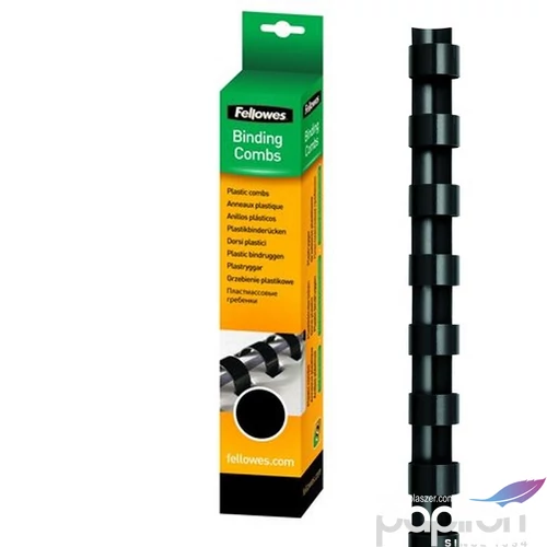 Spirál műanyag Fellowes 16 mm, 101-120 lap, 25 db, fekete 