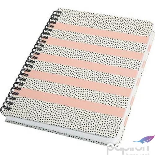 Spirálfüzet 162x215mm Sigel Jolie Sweet Dots 60lap pontrácsos Irodai füzet Sigel JN600