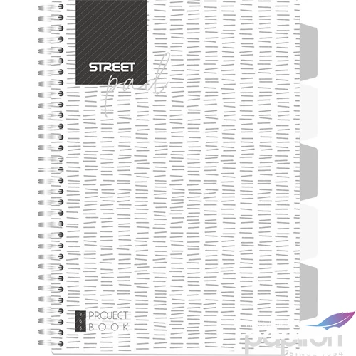 Spirálfüzet A4 kockás Spirálfüzet Street Pad Black