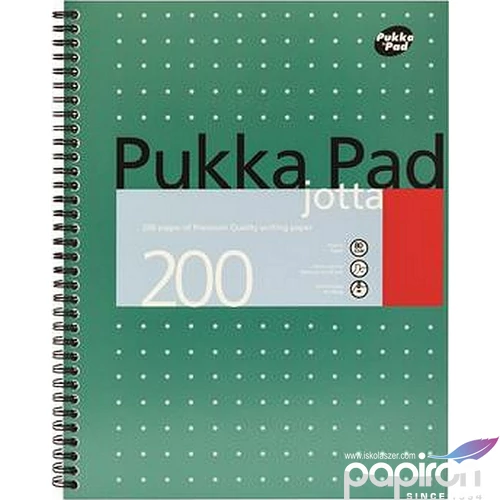 Spirálfüzet A4+ Pukka Pad Metallic Jotta 100lap kockás Irodai füzet Pukka Pad JM018-SQUARED