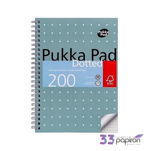 Spirálfüzet A5 pontrácsos 100 lap PUKKA PAD 