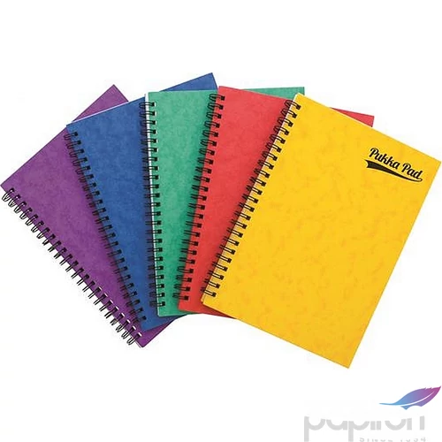 Spirálfüzet A5 Pukka Pad Pressboard 60lap vonalas vegyes színek Irodai füzet Pukka Pad 7270-PRS