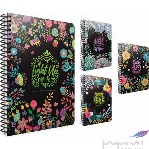 Spirálfüzet Gipta Best Notes 20x28cm keményfedeles 120 lapos kockás 5082