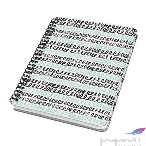 Spirálfüzet Sigel 162x215 mm, pontrácsos, 60 lap keményfedeles, Jolie, Curly Mint