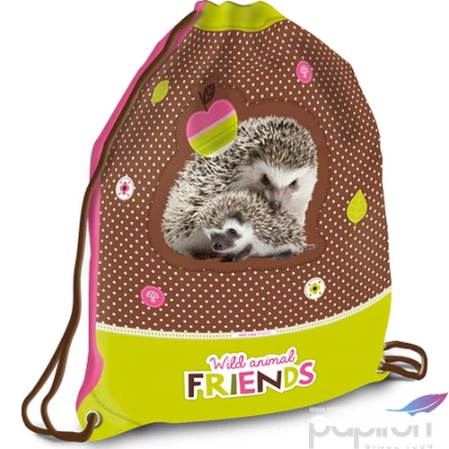 Tornazsák Ars Una sportzsák Erdő állatok Süni/Hedgehog 18' 93566865 Könnyű erős tartós anyagból