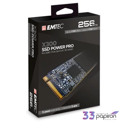 SSD (belső memória) 256GB M2 NVMe 1700/1000 MB/s EMTEC X300