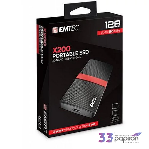 SSD (külső memória) 128GB USB 45718 420/450 MB/s EMTEC X200