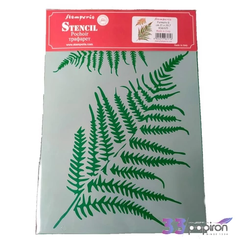 Stencil G 21x29, 7cm Fern leaves Tamperia KSG325