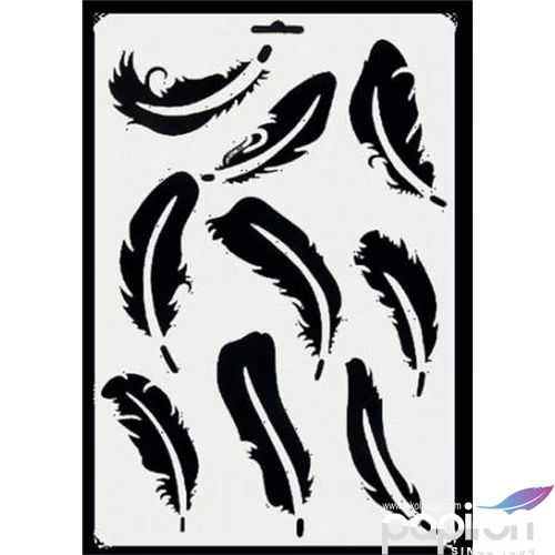 Stencil műanyag minta A4 fehér színű, bliszteres OPP 018-as minta