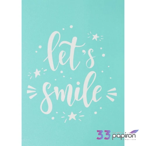 Stencil sablon 147x210mm let's smiley