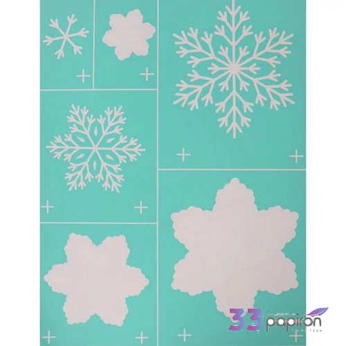 Stencil sablon 215x275mm hópelyhek