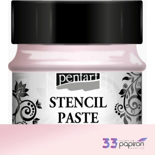 Stencilező paszta 50ml gyöngyház mályvarózsa