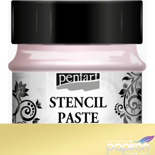 Stencilező paszta 50ml gyöngyház sárga