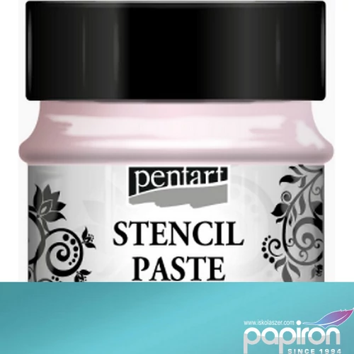 Stencilező paszta 50ml gyöngyház türkiz