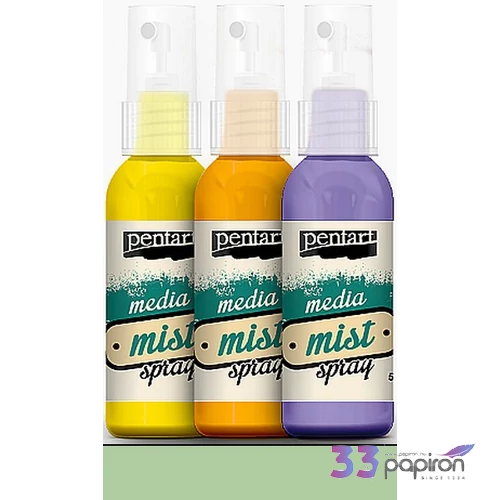Stencilező permetfesték 50ml Pentart Media spray - gyöngy zöld