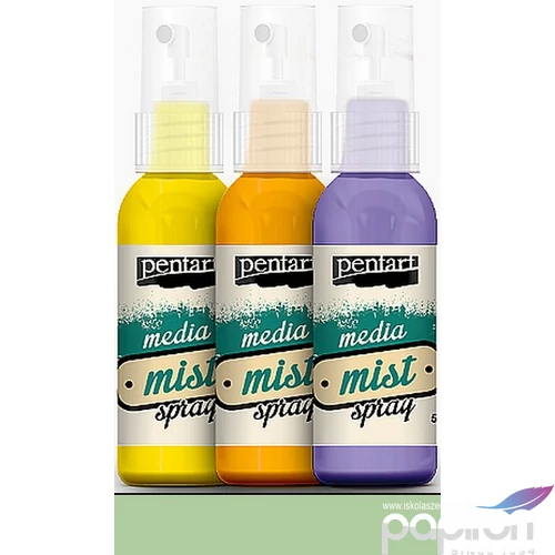 Stencilező permetfesték 50ml Pentart Media spray - gyöngy zöld