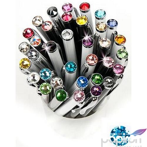 Swarovski toll E. fehér testű Aquakék Kristály Gravírozható Made With Swarovski Elements