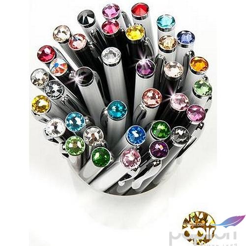 Swarovski toll E. fehér testű Topáz Kristály Gravírozható Made With Swarovski Elements