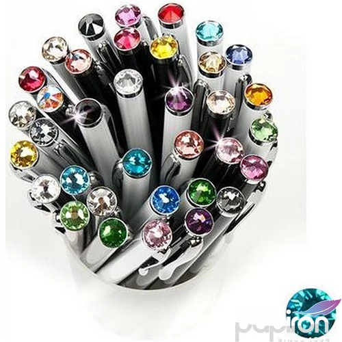 Swarovski toll E. fehér testű Türkiz Kristály Gravírozható Made With Swarovski Elements