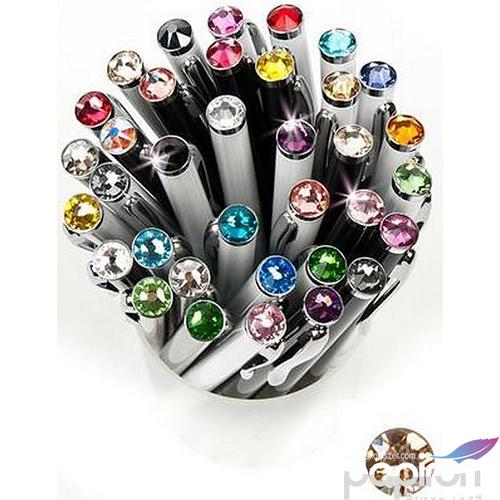 Swarovski toll E. fekete testű Pezsgő Kristály Gravírozható Made With Swarovski Elements