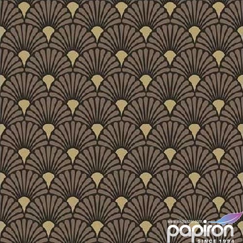 Szalvéta 25x25cm Art Deco Black  20db-os