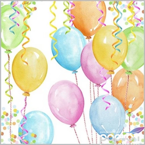 Szalvéta 25x25cm Baloon Party 20db-os 