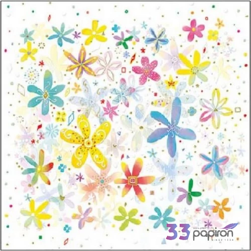 Szalvéta Ambiante Fancy Flowers papírszalvéta 25x25cm,15db-os