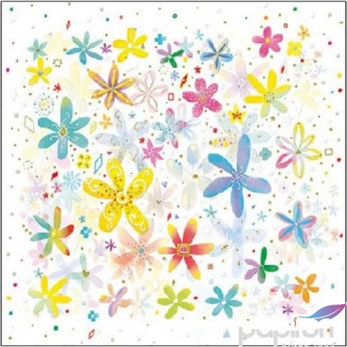 Szalvéta Ambiante Fancy Flowers papírszalvéta 25x25cm,15db-os