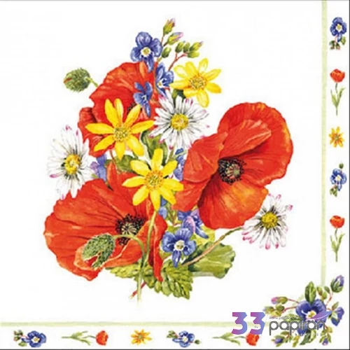 Szalvéta 25x25cm Field bouquet 20db-os