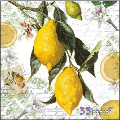 Szalvéta 25x25cm Lemon 20db-os