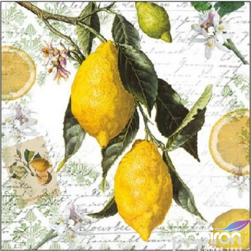 Szalvéta 25x25cm Lemon  20db-os