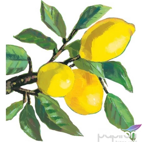 Szalvéta 25x25cm Lemon Musée white 20db-os 
