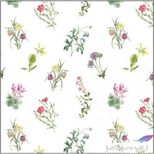 Szalvéta 25x25cm Mixed Flowers White 20db-os