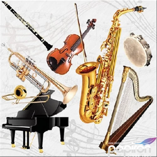 Szalvéta 25x25cm Music instruments 20db-os