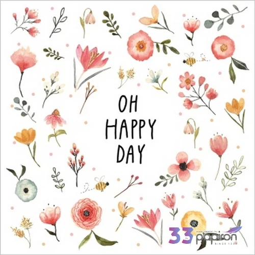 Szalvéta 25x25cm Oh Happy Day 20db-os