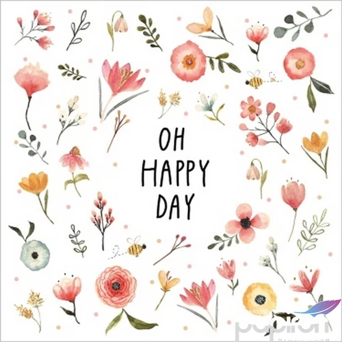 Szalvéta 25x25cm Oh Happy Day 20db-os 