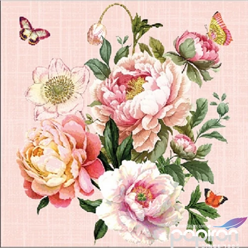 Szalvéta 25x25cm Peony bouquet 20db-os 