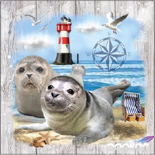 Szalvéta 25x25cm Seal Couple 20db-os