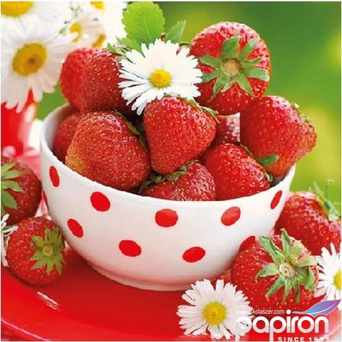 Szalvéta 25x25cm Strawberries In Bowl 20db-os