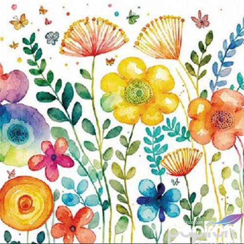 Szalvéta Ambiante Vibrant spring white papírszalvéta 25x25cm,15db-os