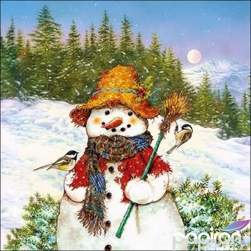 Szalvéta 33x33cm Ambiente kará Snowman