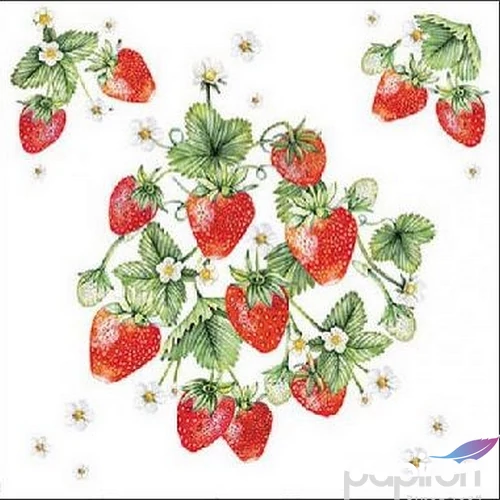 Szalvéta 25x25cm Ambiente Bunch of strawberries 25x25cm 20db/csomag