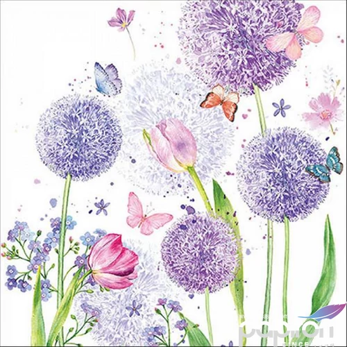 Szalvéta Ambiante Flower beauty papír papírszalvéta 33x33cm,20db-os